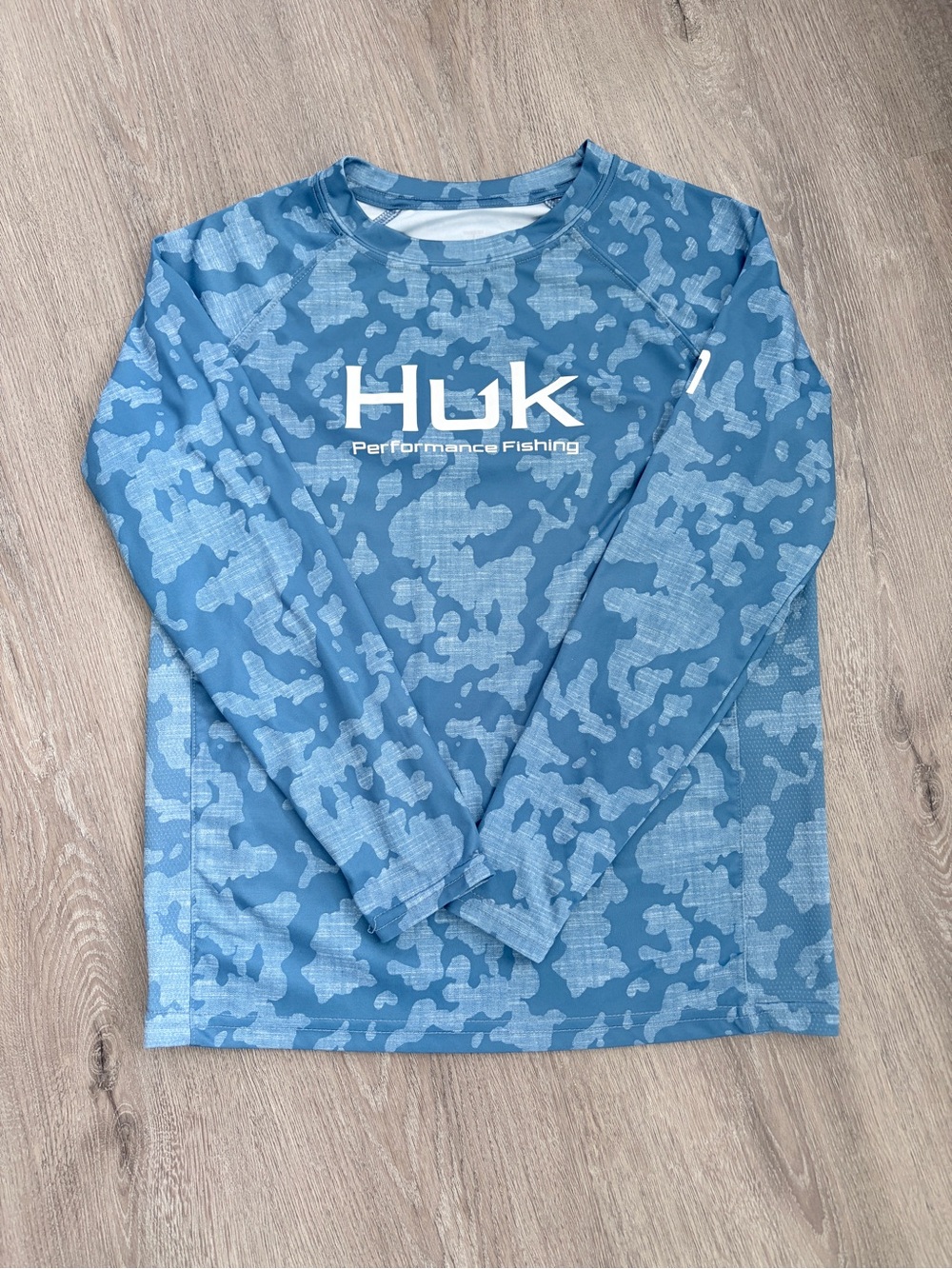 Huk Blue Camo Long Sleeve Performance Shirt